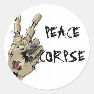 PEACE CORPSE RUNT KLISTERMÄRKE