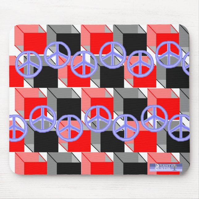 Peace Cubes Mousepad Musmatta (Framsidan)