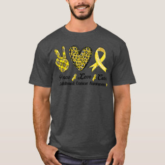 Peace Cure-Heart Leopard Childnature Cancer Awa T Shirt