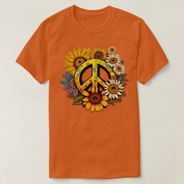 Peace Daisy 14 T Shirt (Design framsida)