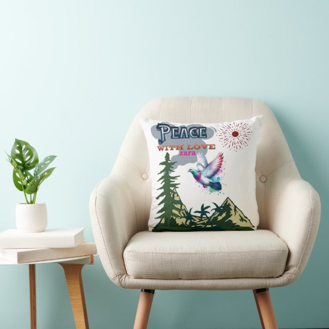 Peace Dekorativ kudde - minimalistiskt Zen Home De (Stol)