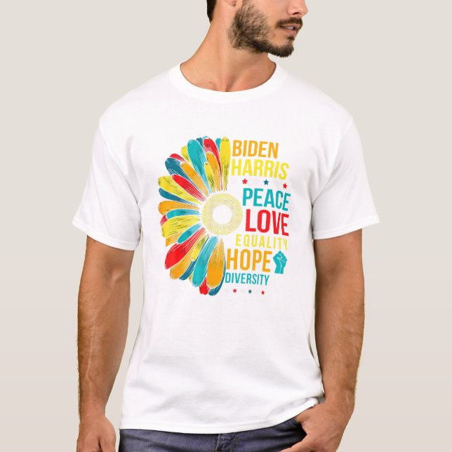 Peace Diversity Equality T Shirt (Framsida)