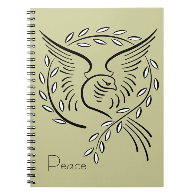 Peace Dove Anteckningsbok Med Spiral (Framsidan)
