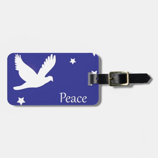 Peace Dove Bagagebricka (Horisontell Framsida)