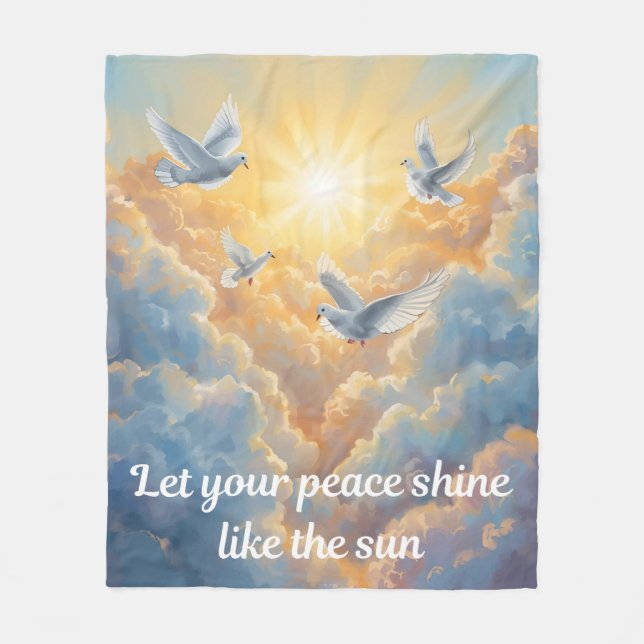 Peace Dove Fleece Blanket (Framsidan)