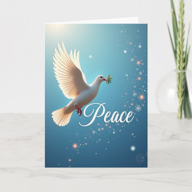 Peace Dove Holiday Card Kort (Framsida)