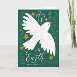 Peace Dove Illustrated Family-julkort Anteckningskort