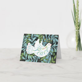 Peace Dove Illustrated-julen Kort