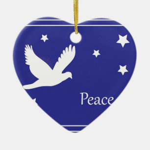 Peace Dove Julgransprydnad Keramik