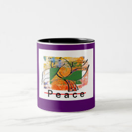 Peace Dove-kaffet mugg delar hoppet