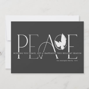 Peace Dove Kärlek Joy Black Helgdag Card Julkort