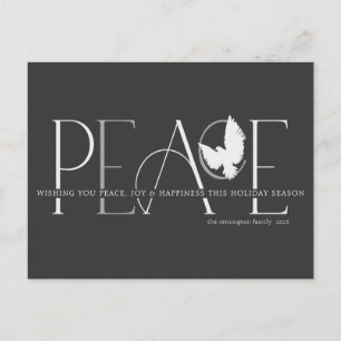 Peace Dove Kärlek Joy Black Helgdag vykort