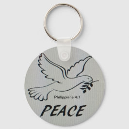 Peace Dove Key Chain with scripture Nyckelring