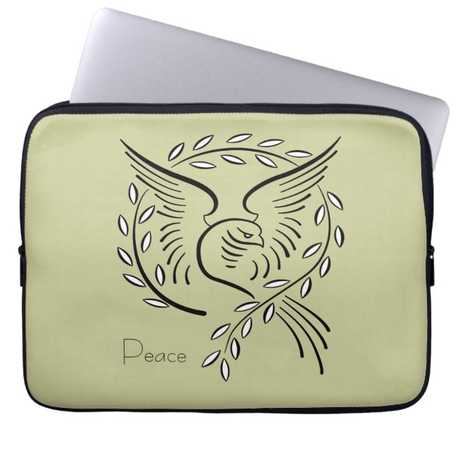 Peace Dove Laptop Sleeve (Framsidan)