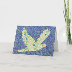 Peace Dove Mönster på Mönster Art Note Card 1 Kort