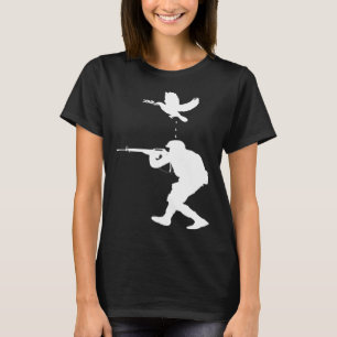 Peace Dove mot Soldier Anti Krig Peace T Shirt