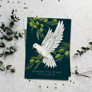 Peace Dove och Olive Grenar Helgdag Card Inbjudningar