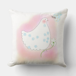Peace Dove, pink pillow Kudde