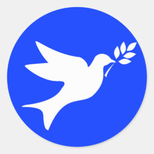 Peace Dove Runt Klistermärke