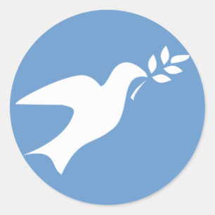 Peace Dove Runt Klistermärke