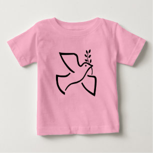 Peace Dove Silhouette White T Shirt