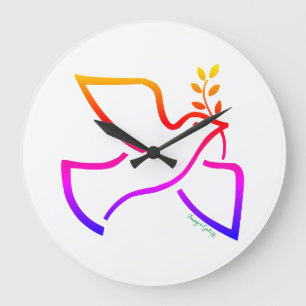 Peace Dove Stor Klocka