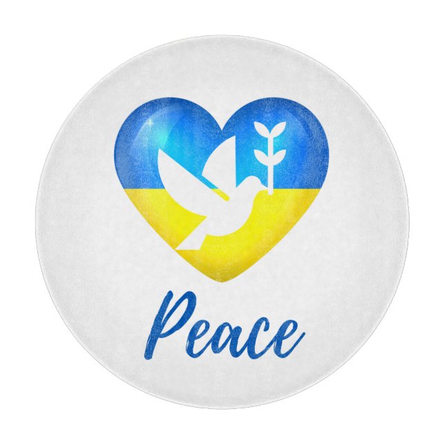 Peace Dove Ukraina Flagga Heart (Framsidan)