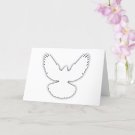 Peace Dove White w Shadow Elegant Kort