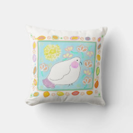 Peace Dove with flowers pillow Kudde