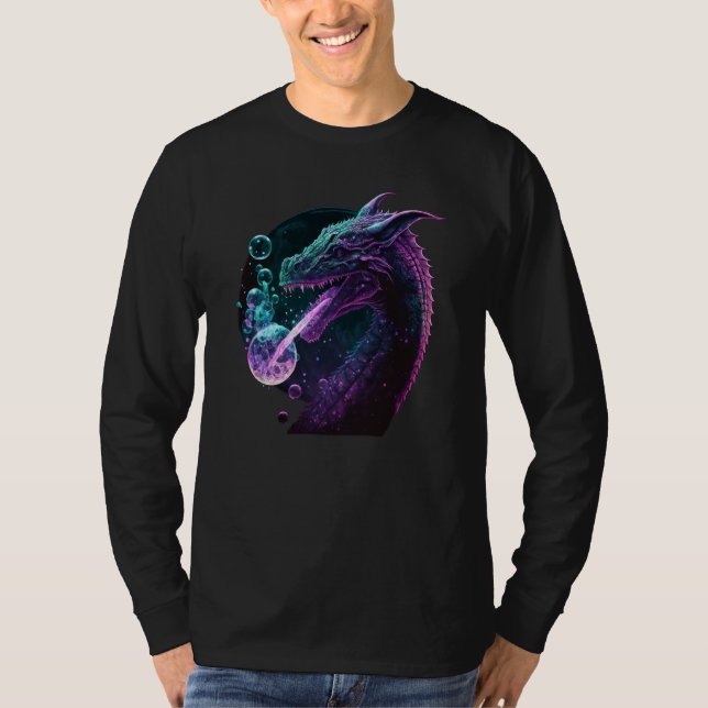Peace Dragon With Bubbles  3 T Shirt (Framsida)