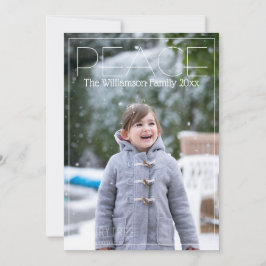 Peace Enkel julfamiljs foto Julkort