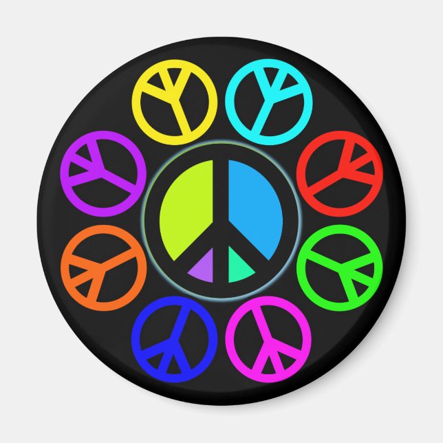 PEACE FÄRG WHEEL MAGNET (Framsidan)
