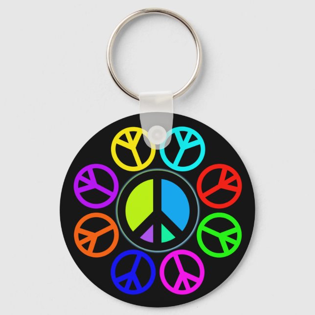PEACE FÄRG WHEEL NYCKELRING (Framsida)