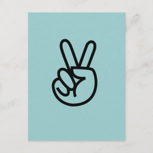 Peace Finger Vykort