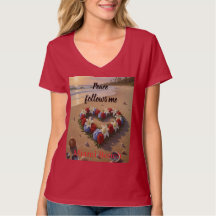 Peace Follows Me Beautiful Beach Floral T-Shirt