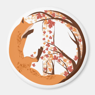 Peace Fox Magnet