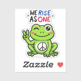 PEACE FROG - WE RISE AS ONE STICKERS KLISTERMÄRKEN