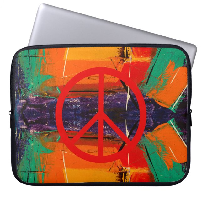 Peace & Graffiti Laptop sleeve (Framsidan)