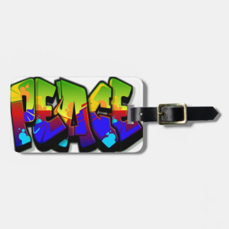 Peace Graffiti Luggage Tag Bagagebricka