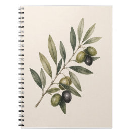 Peace Grows Here | Vintage Olive Branch Botanical  Anteckningsbok