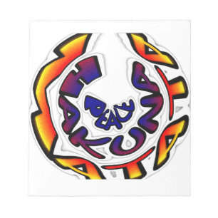 "Peace Hakuna Matata" Circular Art Print Anteckningsblock