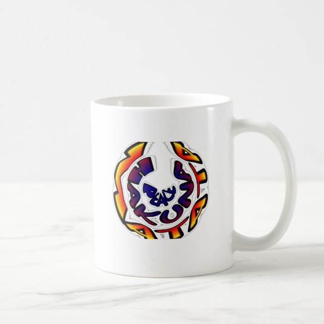 "Peace Hakuna Matata" Circular Art Print Kaffemugg (Höger)