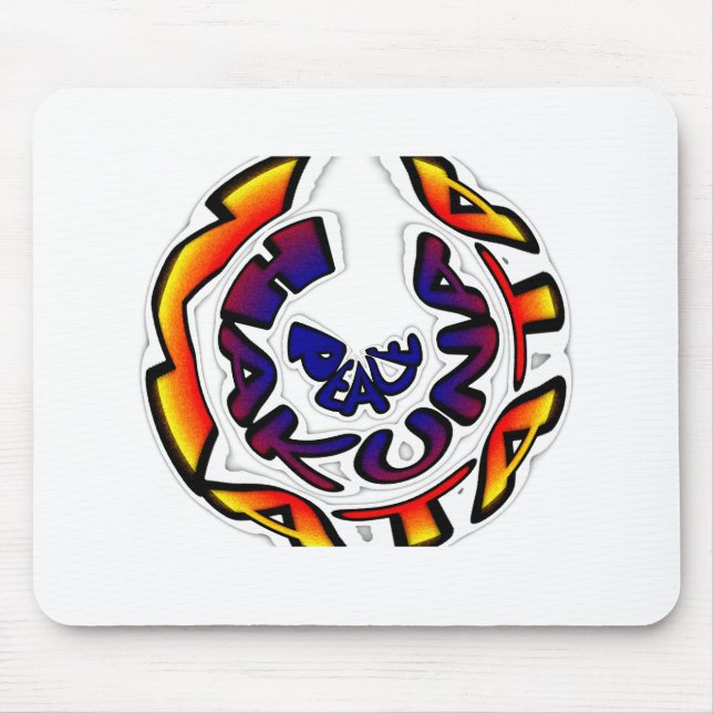 "Peace Hakuna Matata" Circular Art Print Musmatta (Framsidan)