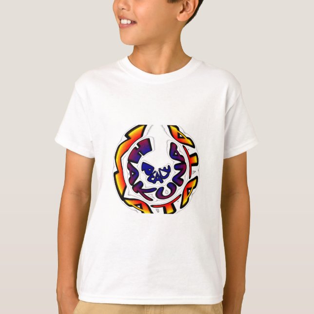 "Peace Hakuna Matata" Circular Art Print Tee Shirt (Framsida)