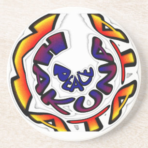 "Peace Hakuna Matata" Circular Art Print Underlägg