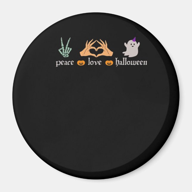 Peace Halloween Fredstecken Skeleton Witch's Hände Magnet (Framsidan)