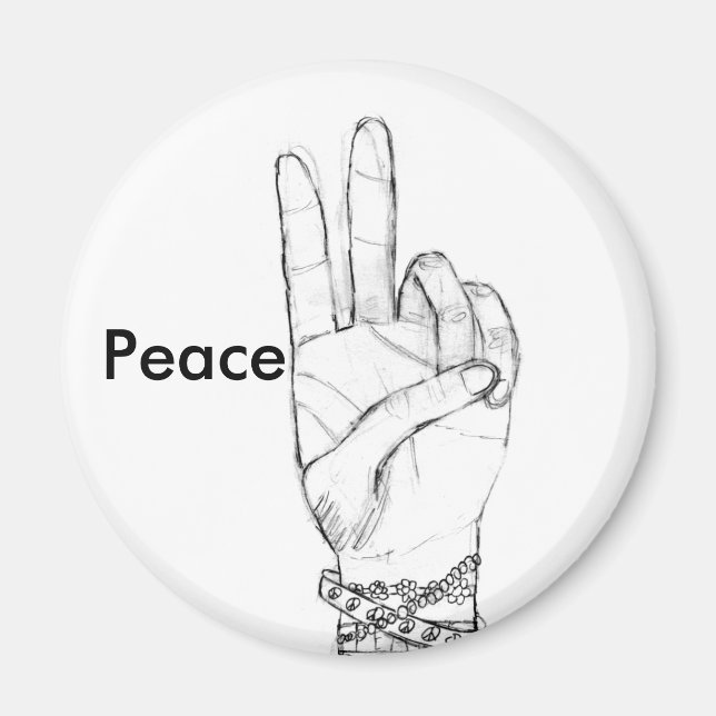 Peace Hand Magnet (Framsidan)