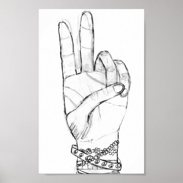 Peace Hand Poster (Framsidan)