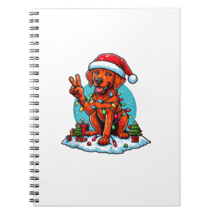 Peace Hand Rhodesian Ridgeback-jul Ljus Wo Anteckningsbok
