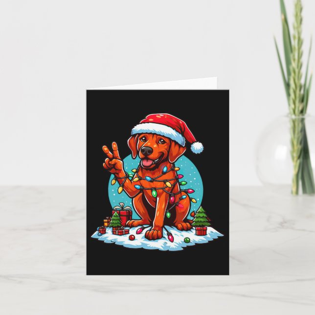 Peace Hand Rhodesian Ridgeback-jul Ljus Wo Kort (Framsida)